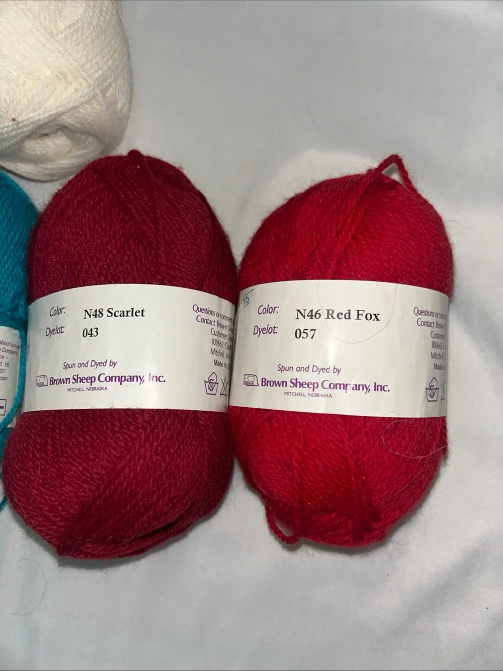 Nature Spun Brown Sheep Sports Weight Mixed Lot 13 Skeins Wool Mothproofed